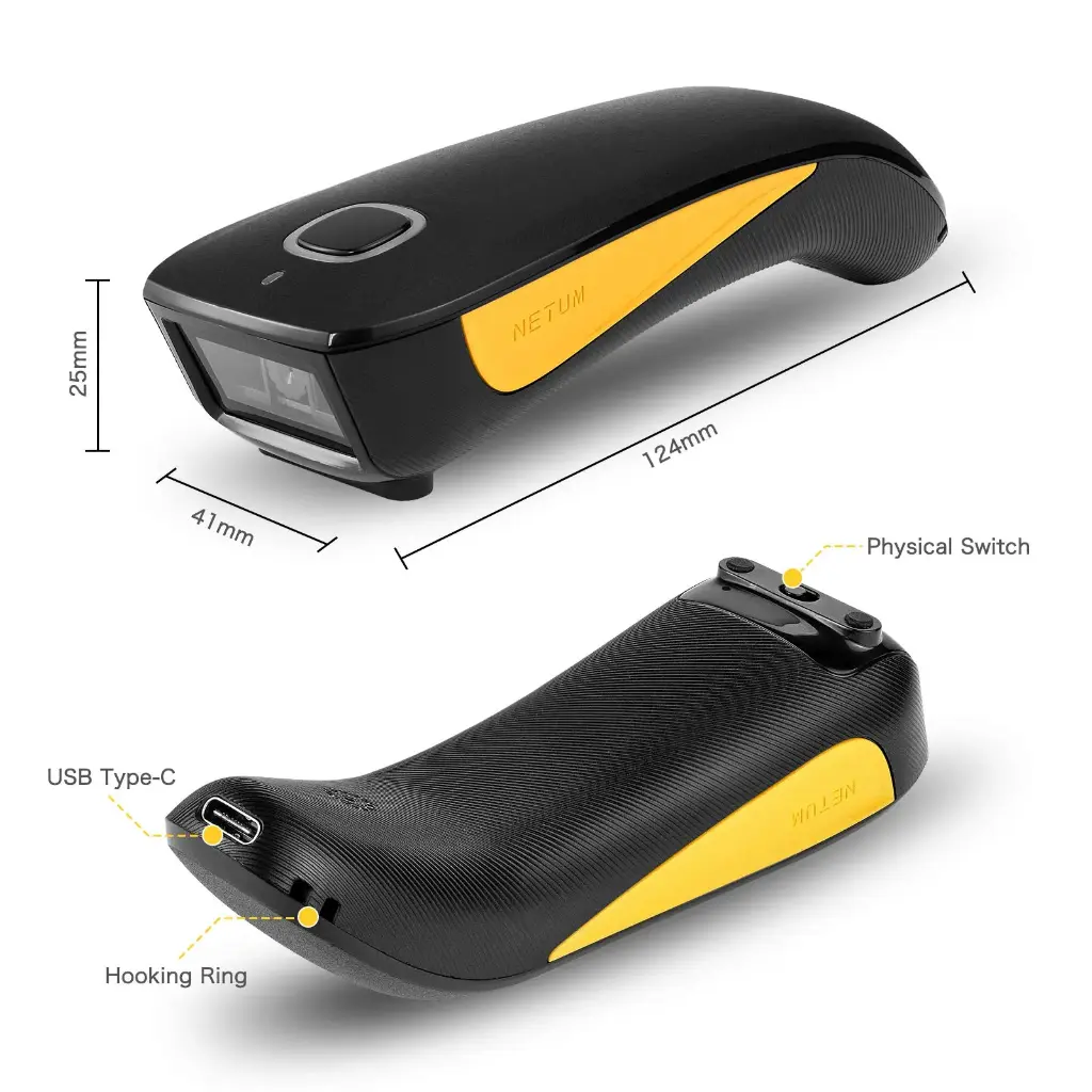 Wireless barcode scanner (Bluetooth/ usb)