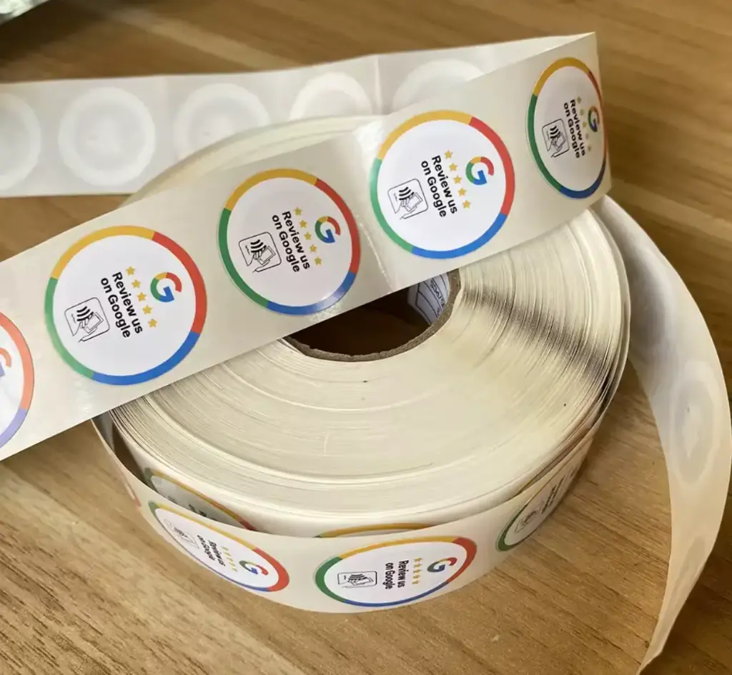 NFC tag google review stickers: 20 stuks